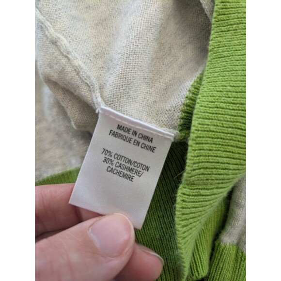 THEORY Cotton Cashmere Blend Cardigan Sweater Button V-neck Lightweight Medium - Picture 9 of 12